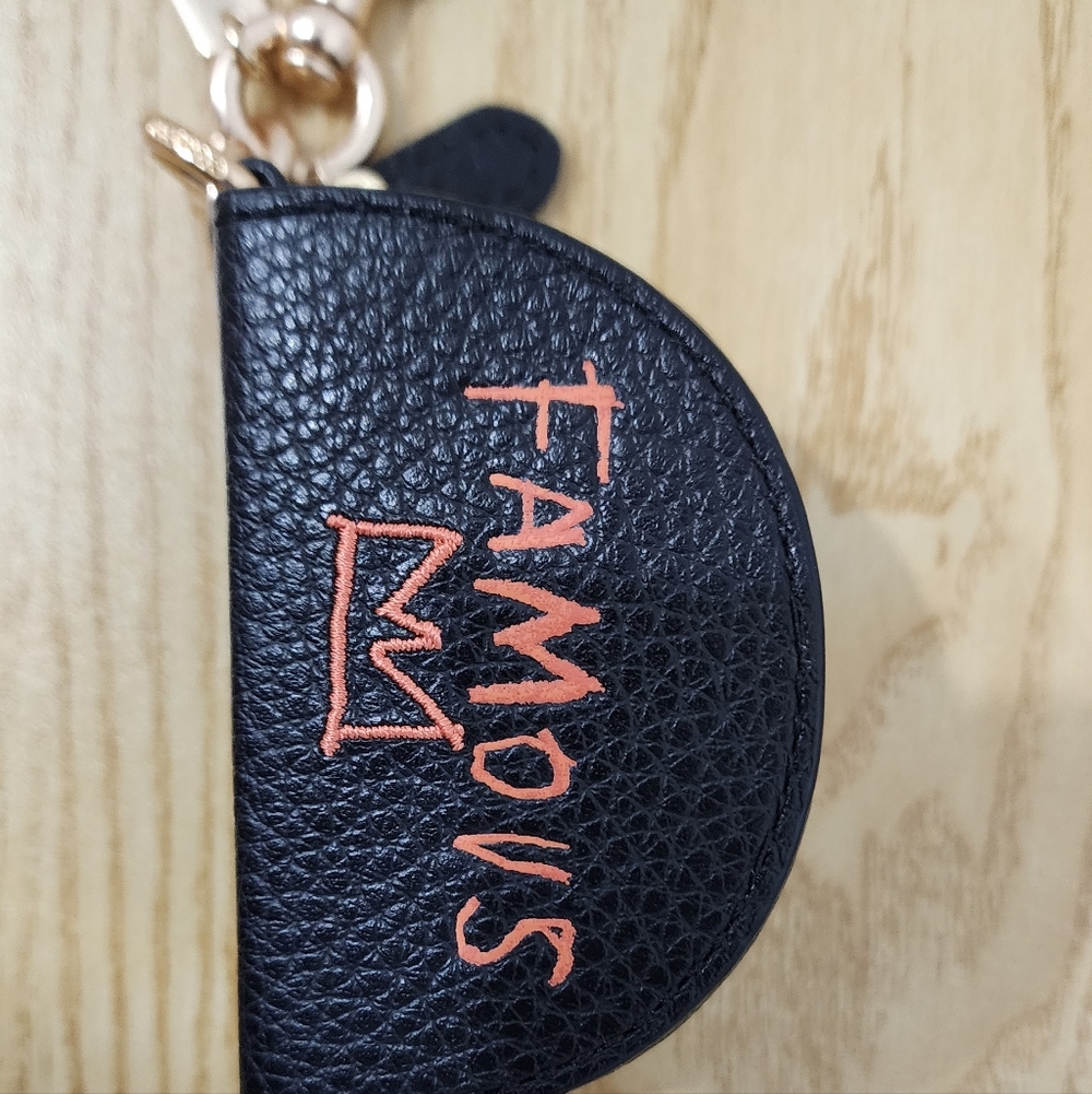 Coach X Basquiat Black Half-Moon Key Pouch